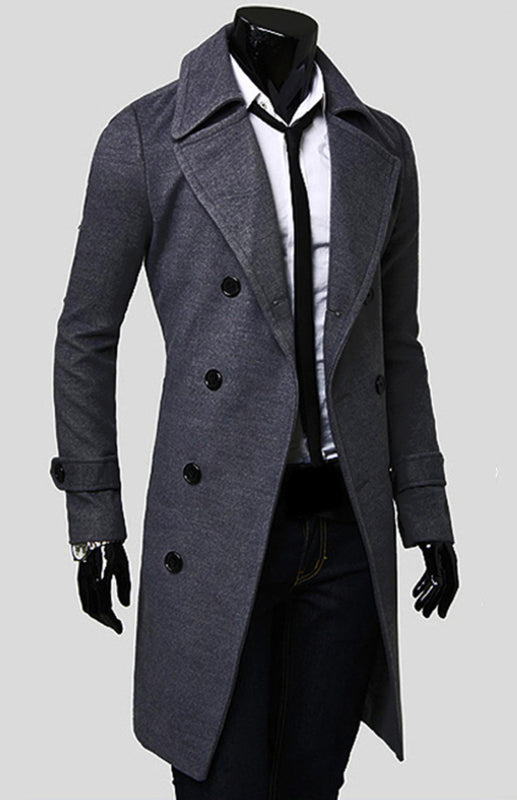 Men's Double Breasted Wool Coat