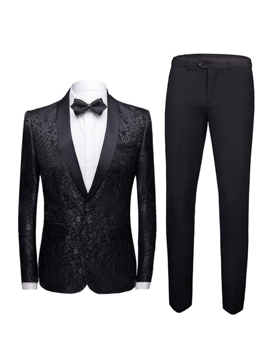 Men's Slim Fit Two Piece Business Suit