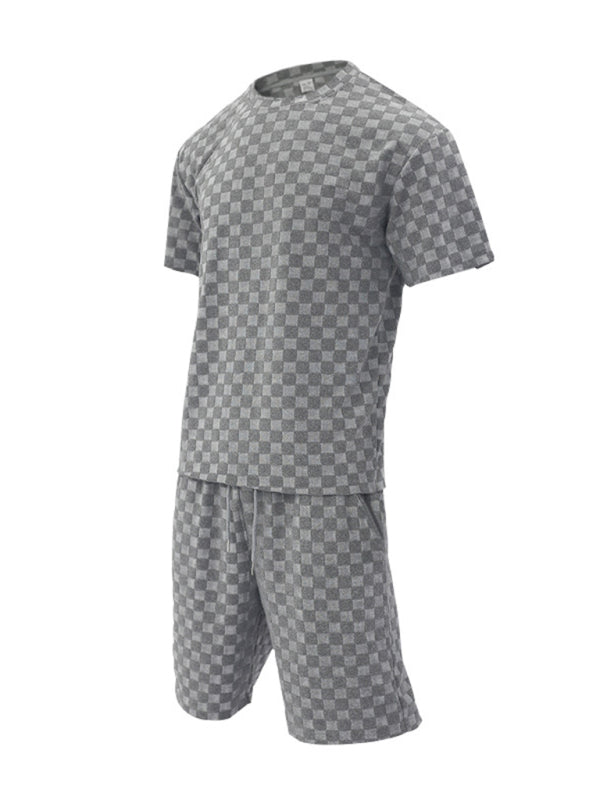 Checkerboard Leisure Two-Piece Suit